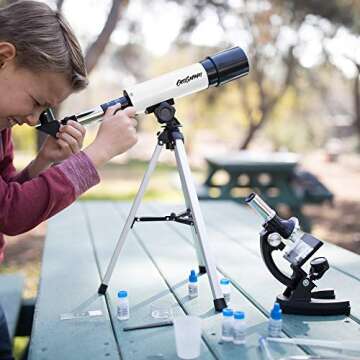 Educational Insights GeoSafari Telescope & Microscope Set, 2-in-1 Set, STEM Learning, Ages 8+