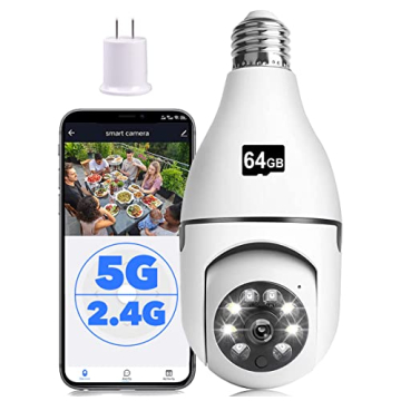 YUOCHY 1080P Wireless Light Bulb Camera | 360° Home Surveillance & Night Vision