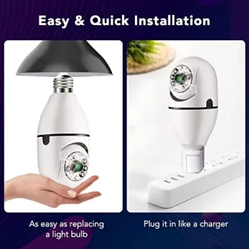 YUOCHY 1080P Light Bulb Camera - Smart Home Security