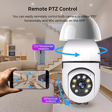 YUOCHY 1080P Light Bulb Camera - Smart Home Security