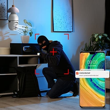 YUOCHY 1080P Light Bulb Camera - Smart Home Security