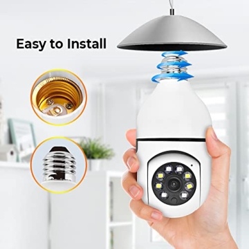 YUOCHY 1080P Light Bulb Camera - Smart Home Security