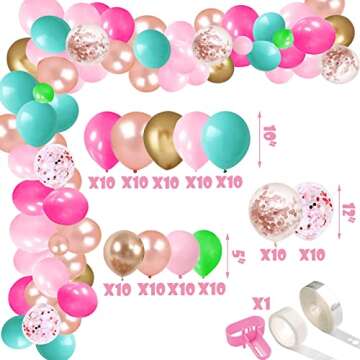 196 Pcs Let's Par Tea Party Decorations, Tea Time Balloons Arch Garland Kit, Floral Tea Backdrop, High Tea Theme TableCloth, Teapot Teacups Tableware for Tea Birthday Bachelorette Party Supplies