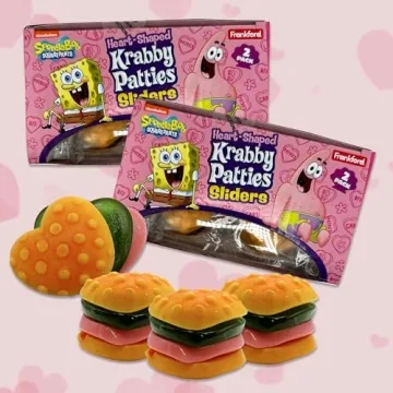 Heart-Shaped Krabby Patties Gummy Candy for Everyone