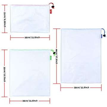 Oopsu Toy Storage Organizer 12 Pack Eco-Friendly Mesh Bags