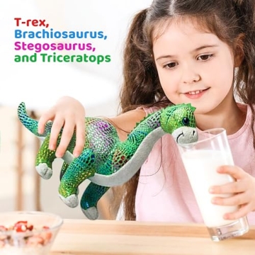 Plush Dinosaur Stuffed Animal Set of 4 Soft Snuggly Toys