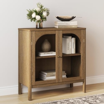 Nathan James Mason Buffet Cabinet with Glass Doors