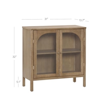 Nathan James Mason Buffet Cabinet with Glass Doors