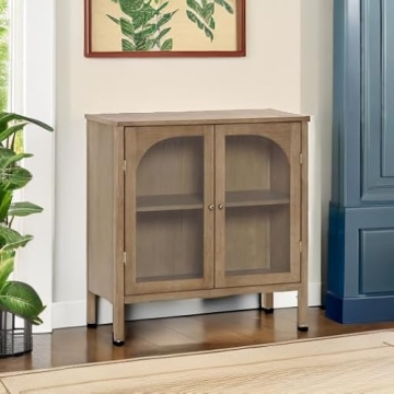 Nathan James Mason Buffet Cabinet with Glass Doors