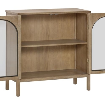 Nathan James Mason Buffet Cabinet with Glass Doors