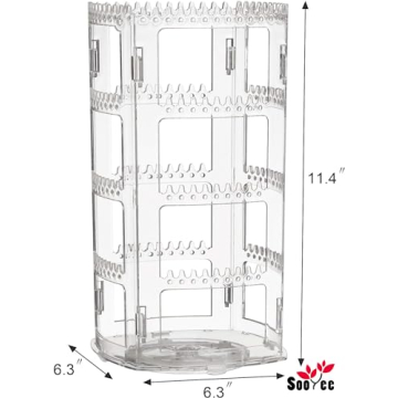 Sooyee 360 Rotating Earring Holder for Jewelry Display