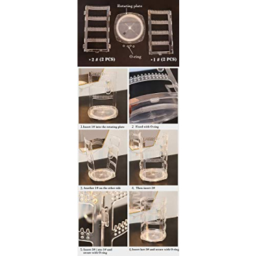 Sooyee 360 Rotating Earring Holder for Jewelry Display