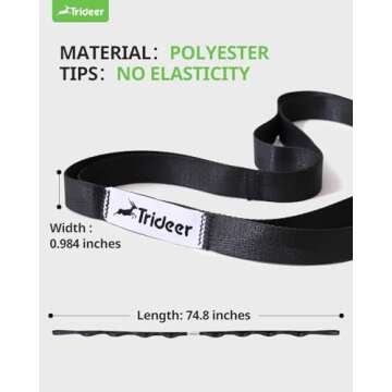 Trideer Stretching Strap Yoga Strap Physical Therapy for Home Workout, Exercise, Pilates and Gymnast...