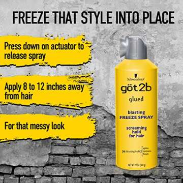 Got2b Glued Hairspray for Ultimate Hold, 12 Ounce