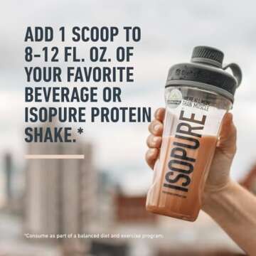 Isopure 100% Pure Creatine Monohydrate Powder, Sugar Free, Unflavored, 5g Creatine Monohydrate Per Serving, 1.1 Lbs, 100 Servings