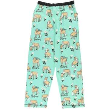 Lazy One Pajamas for Women, Cute Pajama Pants and Top Separates, Pasture Bedtime, Horse, Animal