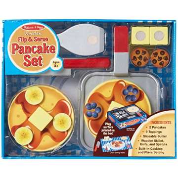 Melissa & Doug Pancake Set - Fun Wooden Breakfast Toy