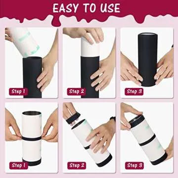 Mocaru Sublimation Blanks Tumblers Silicone Bands Kit for 20 oz Skinny Straight Cups Mugs Shrink Wrap with Heat Resistant Gloves Silicone Sleeve for Tumbler Heat Press Machine or Oven