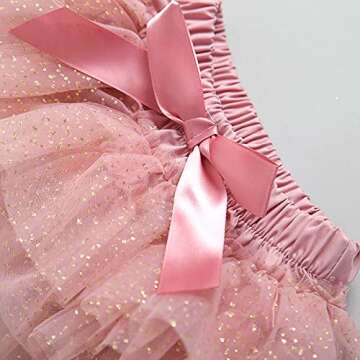 Baby Girls My 1st Birthday Outfits Long Sleeve Floral Lace Romper + Tutu Skirt + Headband Set (Pink, 9-12 Months)