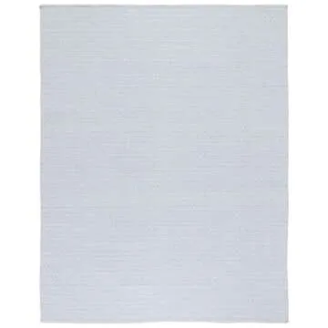 SAFAVIEH Montauk Collection Area Rug - 5' x 7', Ivory & Light Blue, Handmade Cotton, Ideal for High Traffic Areas in Living Room, Bedroom (MTK717B)