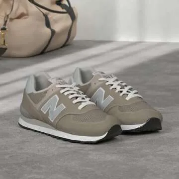 New Balance Women's 574 Core Sneaker – Sustainable Comfort & Style in Grey/White