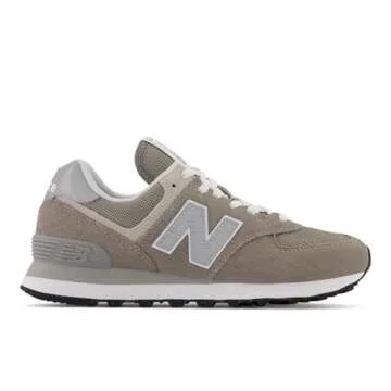 New Balance Women’s 574 Core Sneaker Grey/White Wide Fit