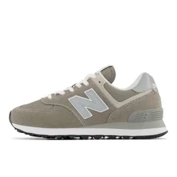 New Balance Women’s 574 Core Sneaker Grey/White Wide Fit