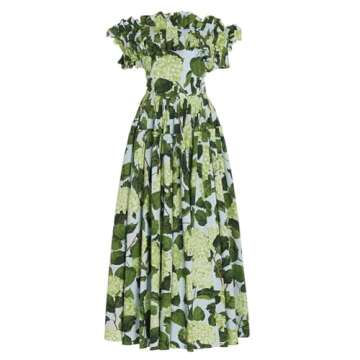 Women's One Piece Swimsuit with Cover up Beach Skirt Retro Floral Printed Swimsuit Bathing Suit Ruff...