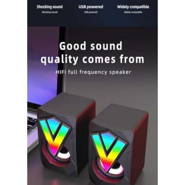 HP ProDesk 600 G3 Mini Computer PC with 21.5" FHD Monitor and RGB PC Set Speakers, Intel i5-6500, 16GB RAM, 256GB SSD, Keyboard and Mouse, Windows 10 Pro (Renewed)