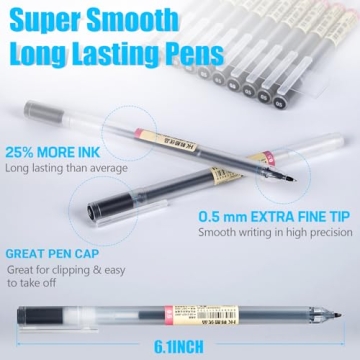 Premium Black Gel Pens for Smooth Writing Experience