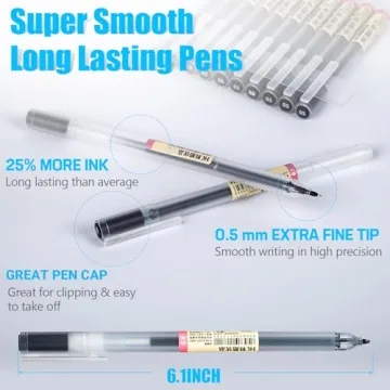 Premium Black Gel Pens for Smooth Writing Experience