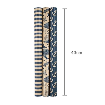 Stylish RUSPEPA Wrapping Paper Rolls with Tags and String