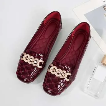 QXCXINGDY Women's Loafers Flats Casual Comfort Ladies Walking Shoes Moccasin Penny Loafers Slip On W...