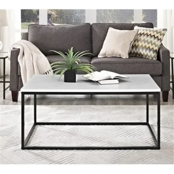Elegant Walker Edison Marble Coffee Table for Living Room