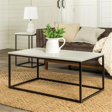 Elegant Walker Edison Marble Coffee Table for Living Room
