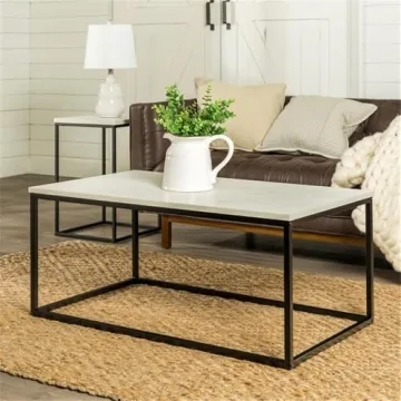 Elegant Walker Edison Marble Coffee Table for Living Room