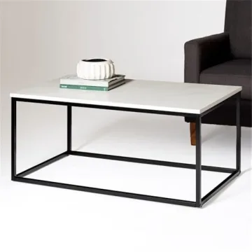 Elegant Walker Edison Marble Coffee Table for Living Room