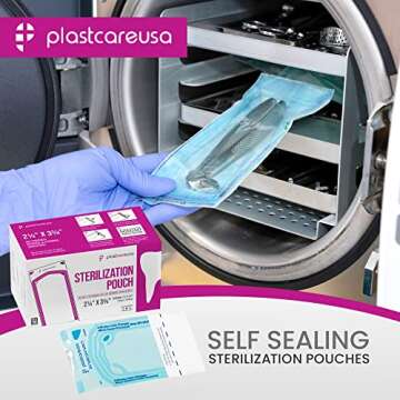 200 Self-Sealing Sterilization Pouch Bags - Essential Tool for Dental & Jewelry Tools
