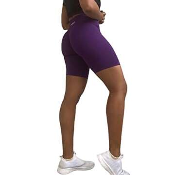 AUROLAus Workout Biker Shorts for Women Seamless Scrunch High Waist Gym Yoga Active 7.5" Bike Shorts