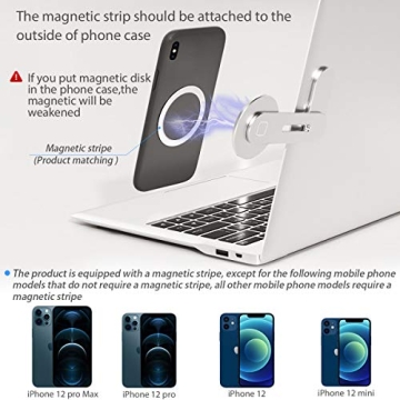 Magnetic Laptop Phone Holder for iPhone 15-12