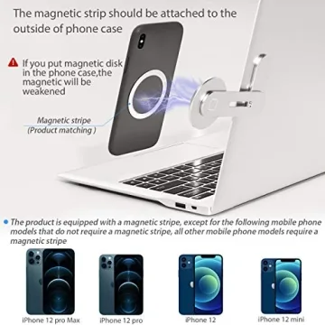 Magnetic Laptop Phone Holder for iPhone 15-12