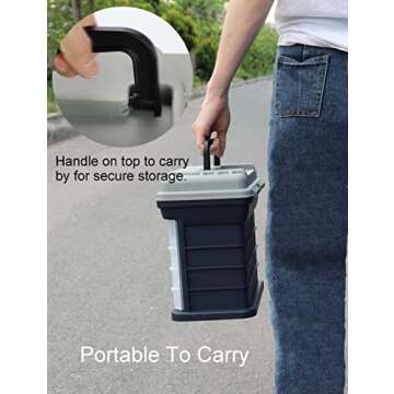 Ducurt Tackle Box Fishing Box Organizer Large Tackle box Organizers and Storage 4 Layers Tacklebox