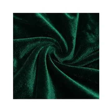 Bbonlinedress Womens Long Sleeve Velvet Dress Short Vintage Cocktail Wedding Guest Dress V-Dark Green L