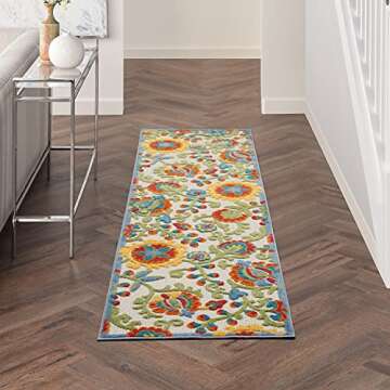 Nourison Aloha Ivory/Multi Area Rug - Stylish & Easy Care