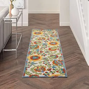Nourison Aloha Ivory/Multi Area Rug - Stylish & Easy Care