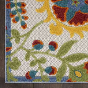 Nourison Aloha Ivory/Multi Area Rug - Stylish & Easy Care