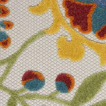 Nourison Aloha Ivory/Multi Area Rug - Stylish & Easy Care