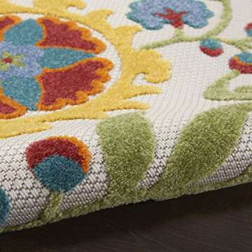 Nourison Aloha Ivory/Multi Area Rug - Stylish & Easy Care