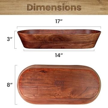 Handmade Wooden Dough Bowl for Elegant Home Decor