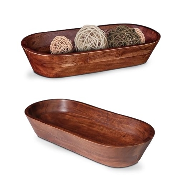 Handmade Wooden Dough Bowl for Elegant Home Decor